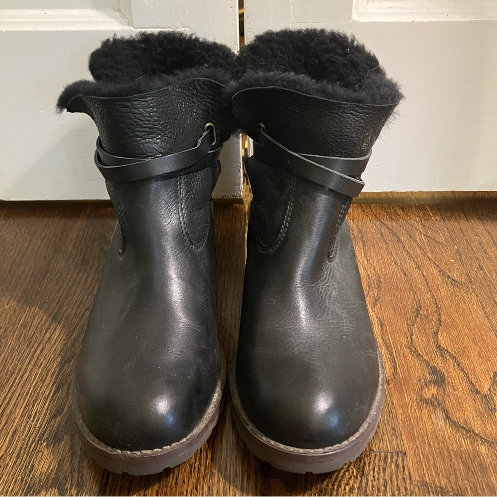 Matt Bernson Black Shearling Leather Boots 9